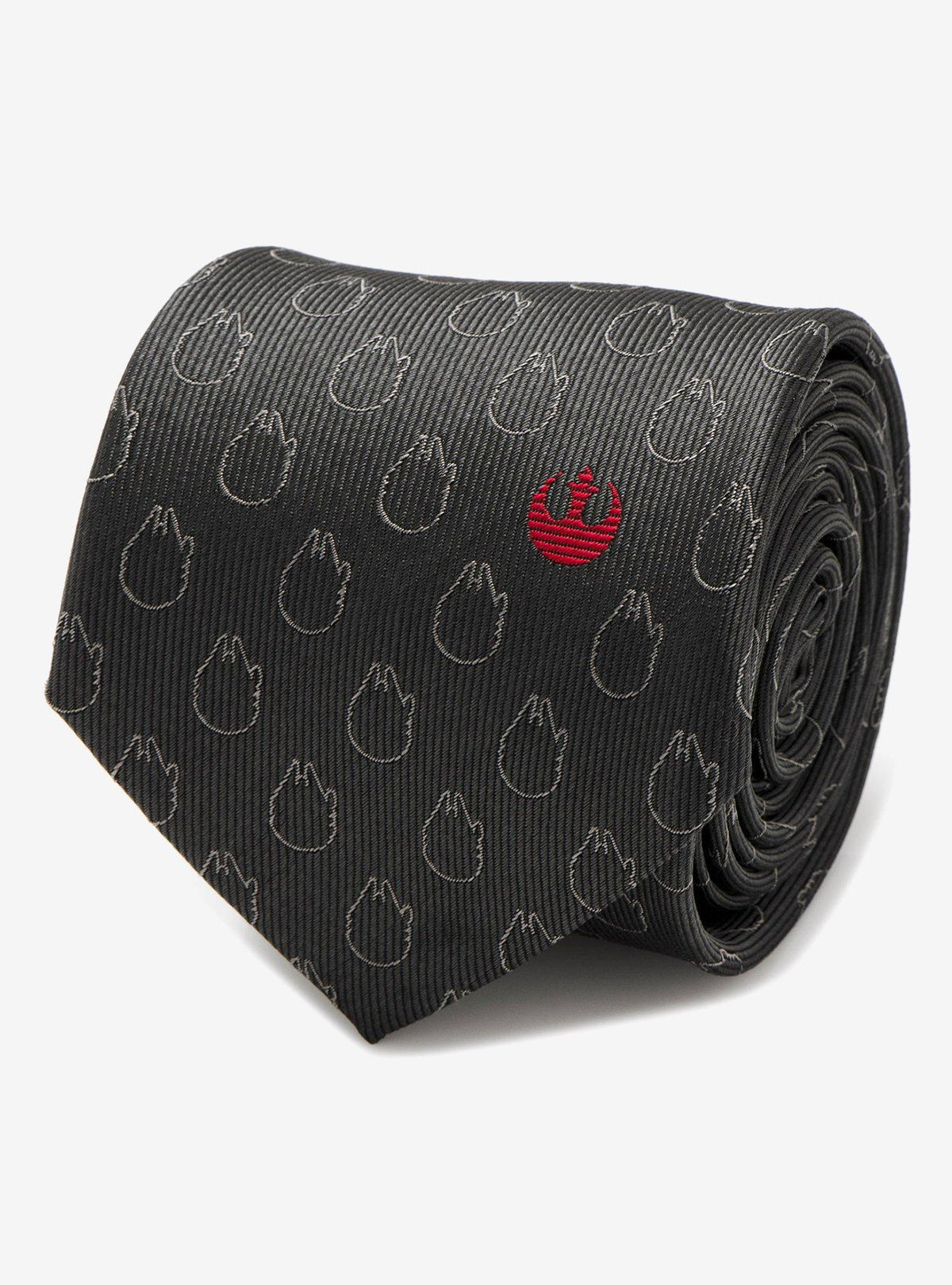 Corbata gris de Star Wars con el Halcón Milenario