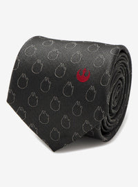 Corbata gris de Star Wars con el Halcón Milenario