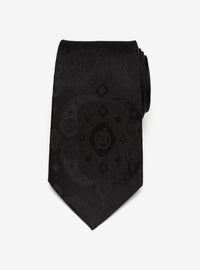 Corbata negra Marvel Avengers con estampado paisley