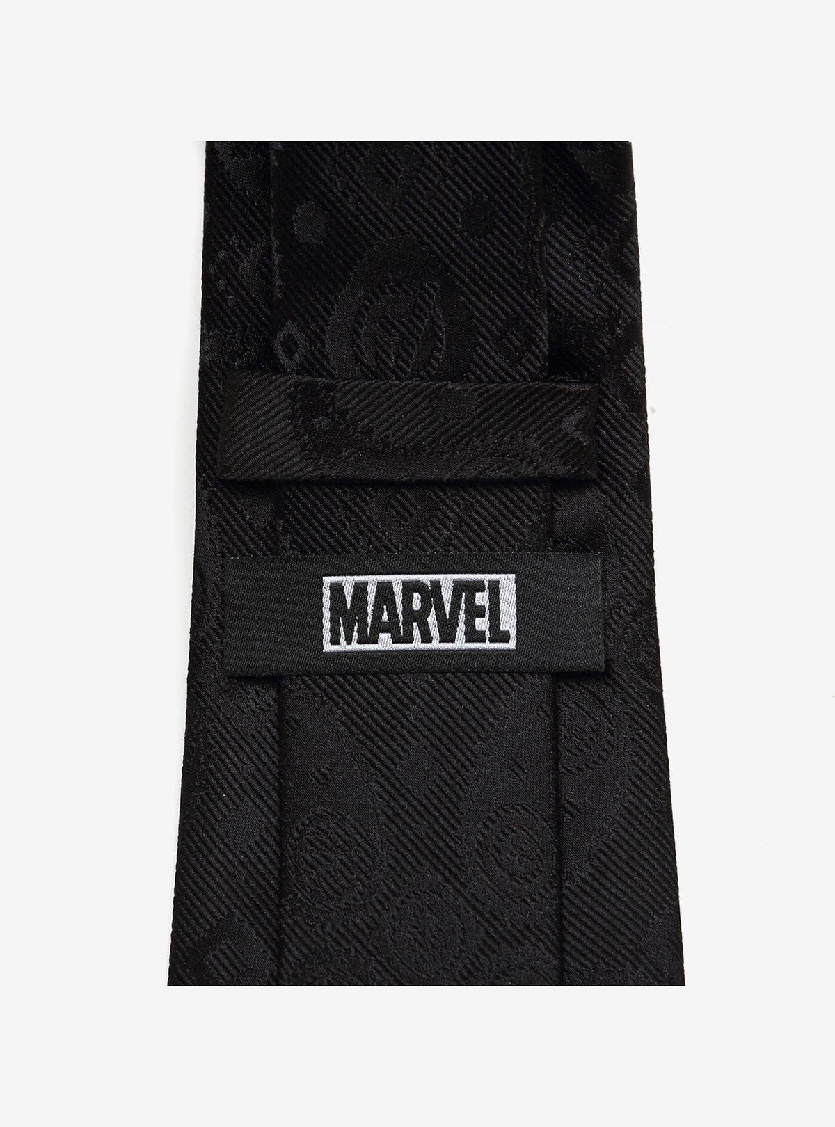 Corbata negra Marvel Avengers con estampado paisley