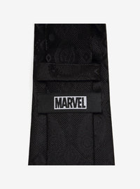 Corbata negra Marvel Avengers con estampado paisley