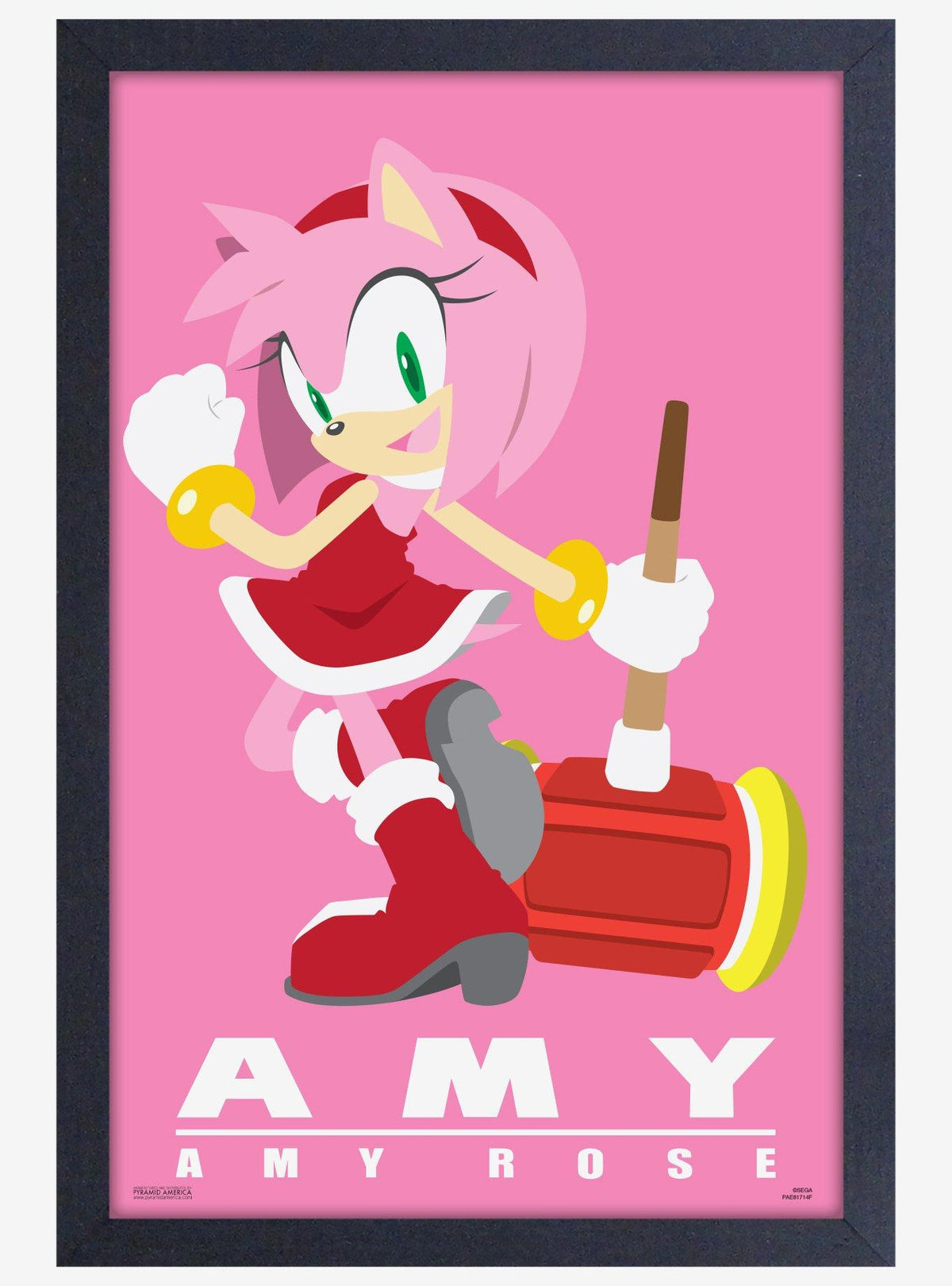 Póster enmarcado de Amy - Sonic the Hedgehog