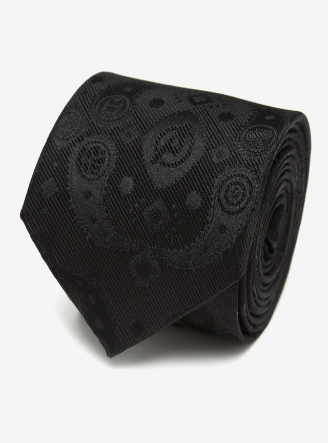 Corbata negra Marvel Avengers con estampado paisley