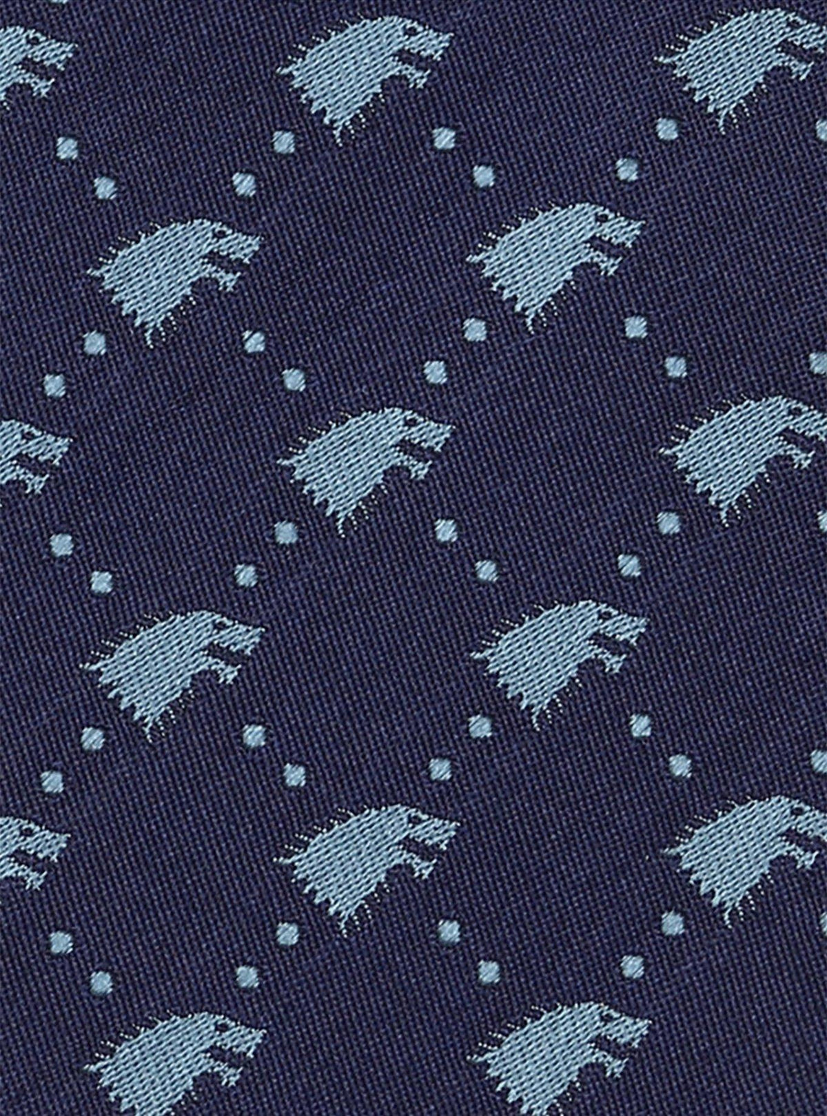Corbata Stark de Game of Thrones con huargos
