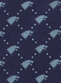 Corbata Stark de Game of Thrones con huargos