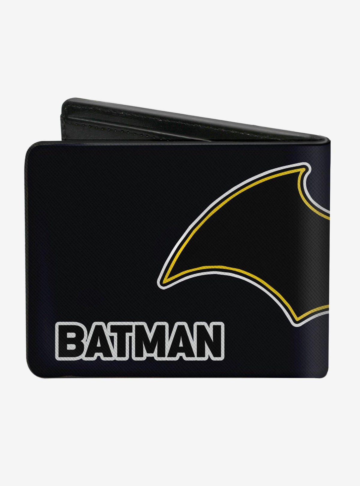 Billetera plegable Batman con logo en blanco y negro