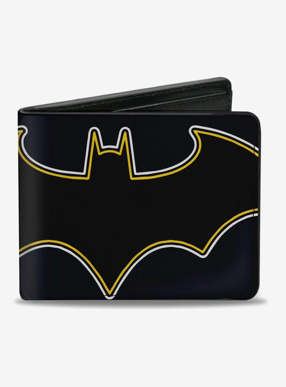 Billetera plegable Batman con logo en blanco y negro