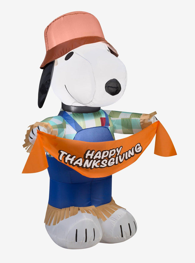 Adorno inflable de Snoopy como espantapájaros