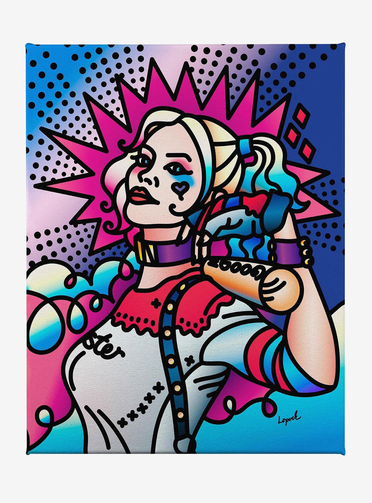 Cuadro en lienzo de Harley Quinn por Lisa Lopuck