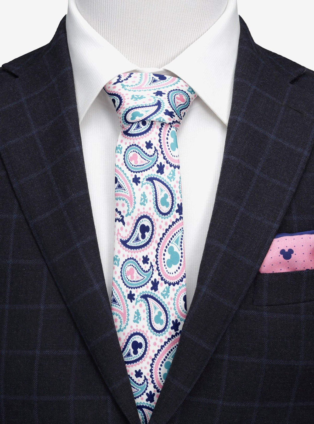 Corbata delgada paisley de Mickey Mouse