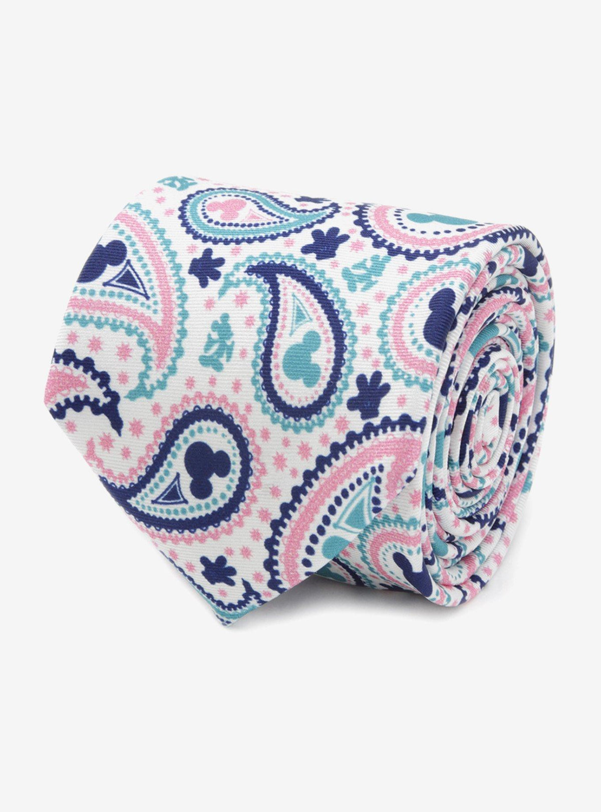 Corbata delgada paisley de Mickey Mouse