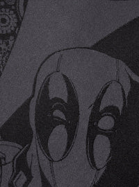 Corbata de seda negra Deadpool con diseño paisley