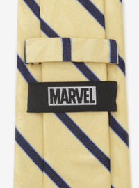 Corbata Marvel Wolverine amarilla y azul marino