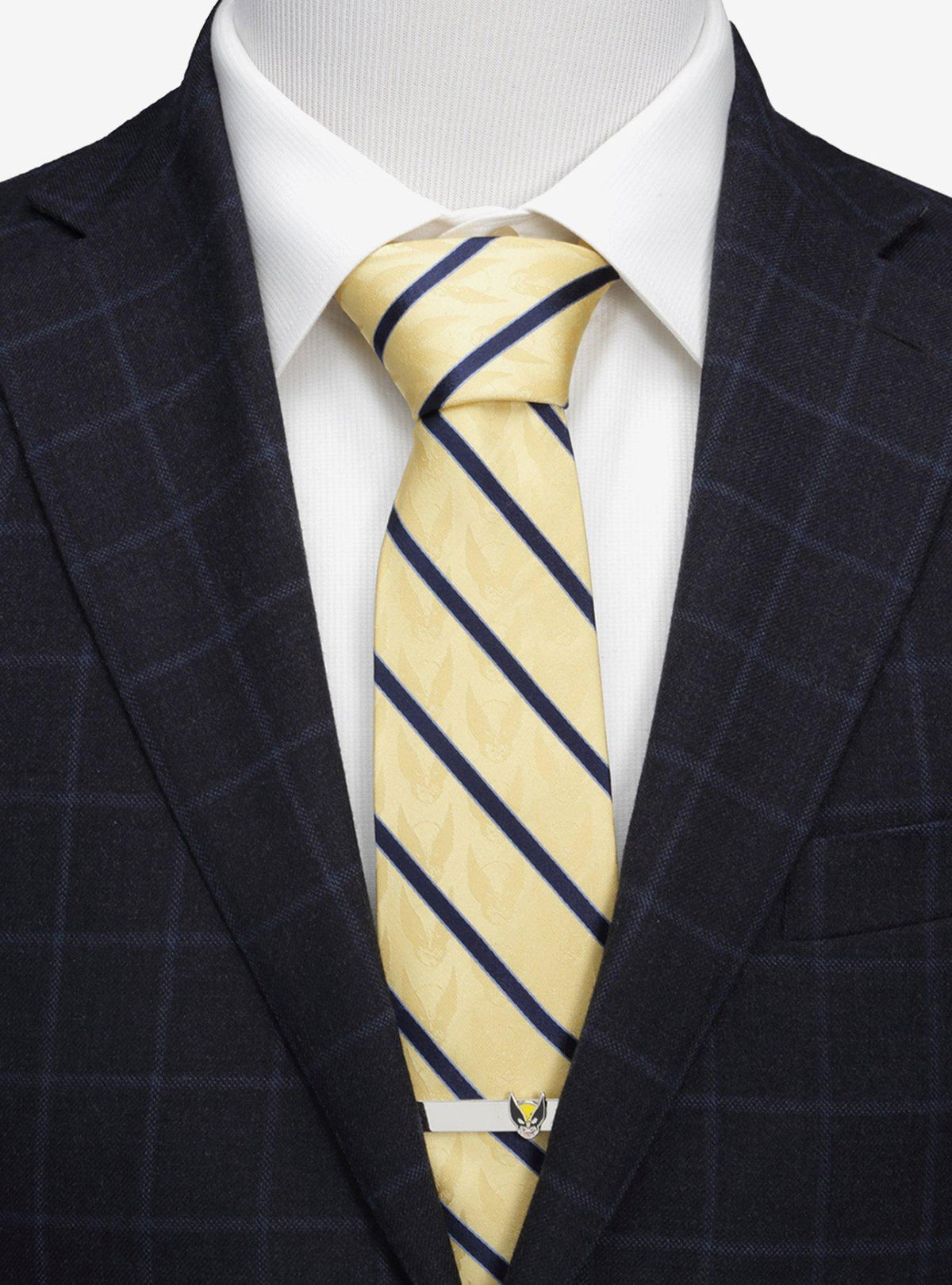 Corbata Marvel Wolverine amarilla y azul marino