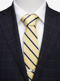 Corbata Marvel Wolverine amarilla y azul marino