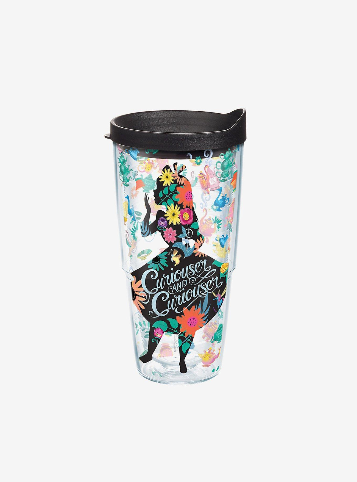 Vaso Disney Alice in Wonderland Curiouser de 710 ml con tapa