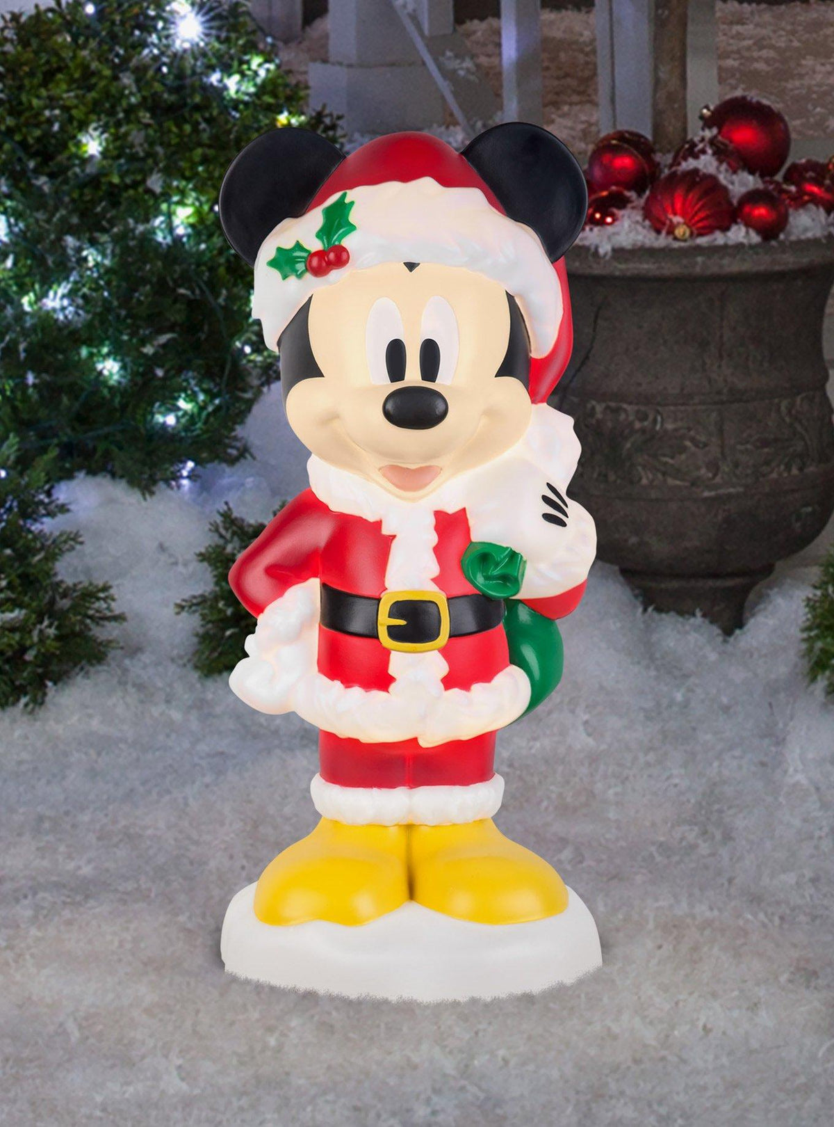 Figura navideña iluminada de Mickey Mouse para exterior