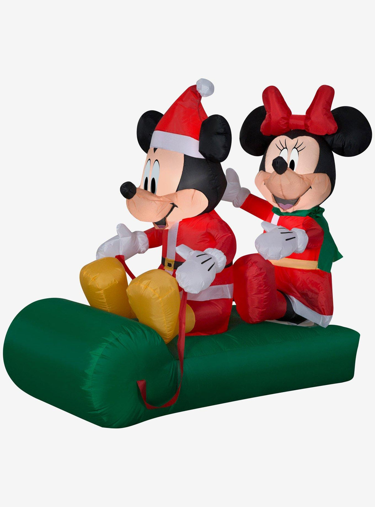 Inflable navideño Disney Mickey y Minnie en trineo