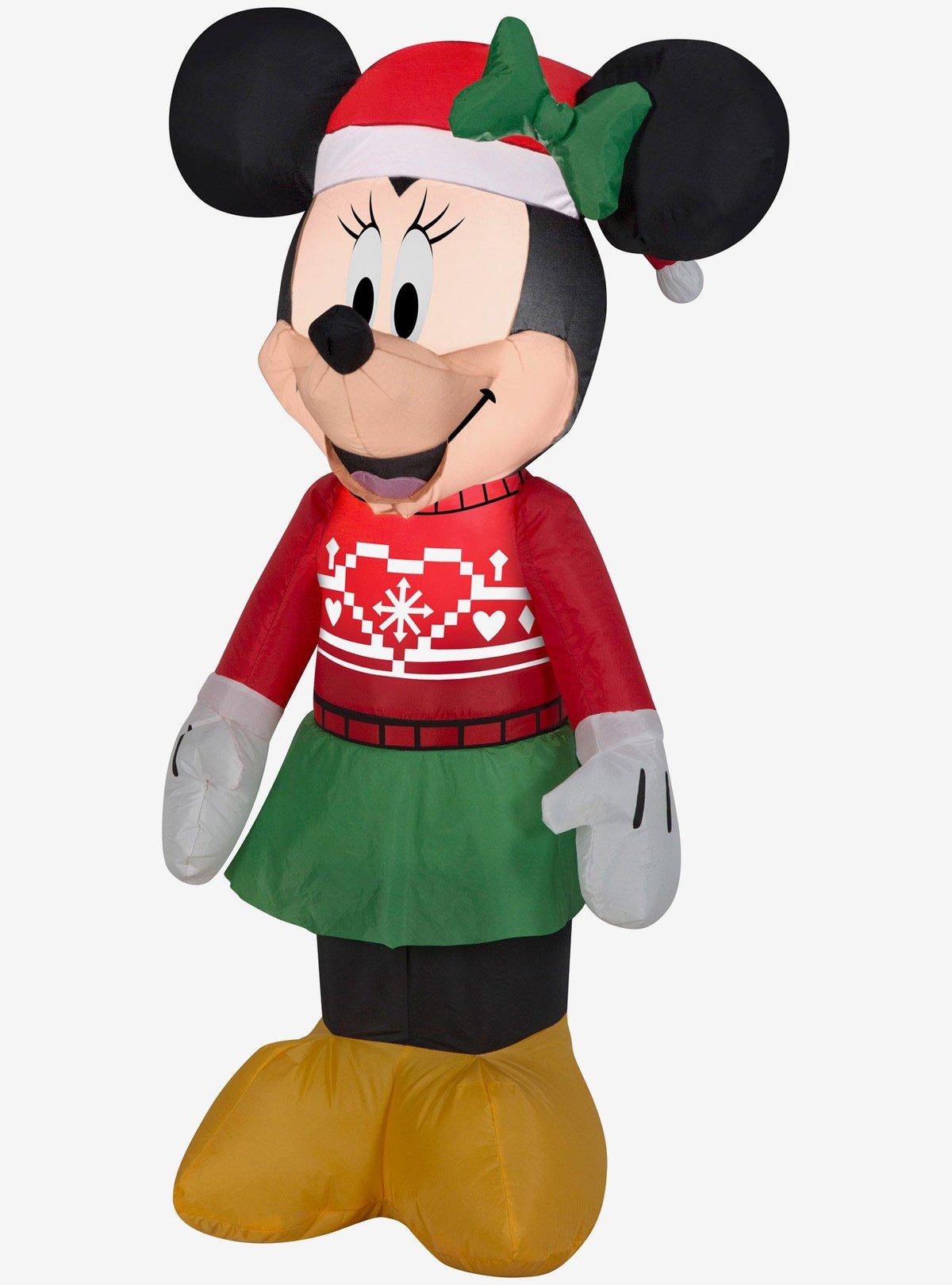 Minnie Mouse con suéter navideño inflable