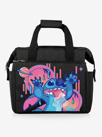 Lonchera térmica negra Stitch Manos arriba