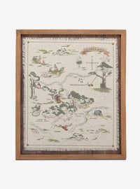 Cuadro enmarcado de Winnie the Pooh: mapa del Bosque de los Cien Acres