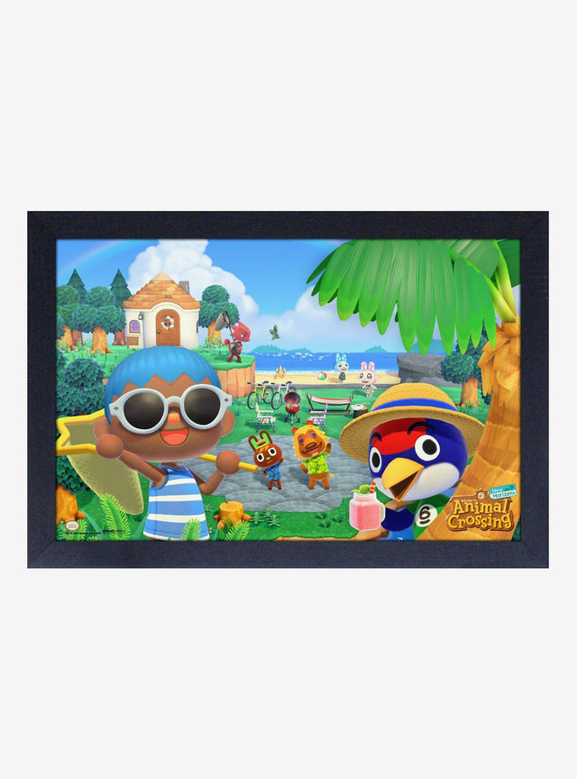 Animal Crossing: New Horizons - Póster enmarcado de verano