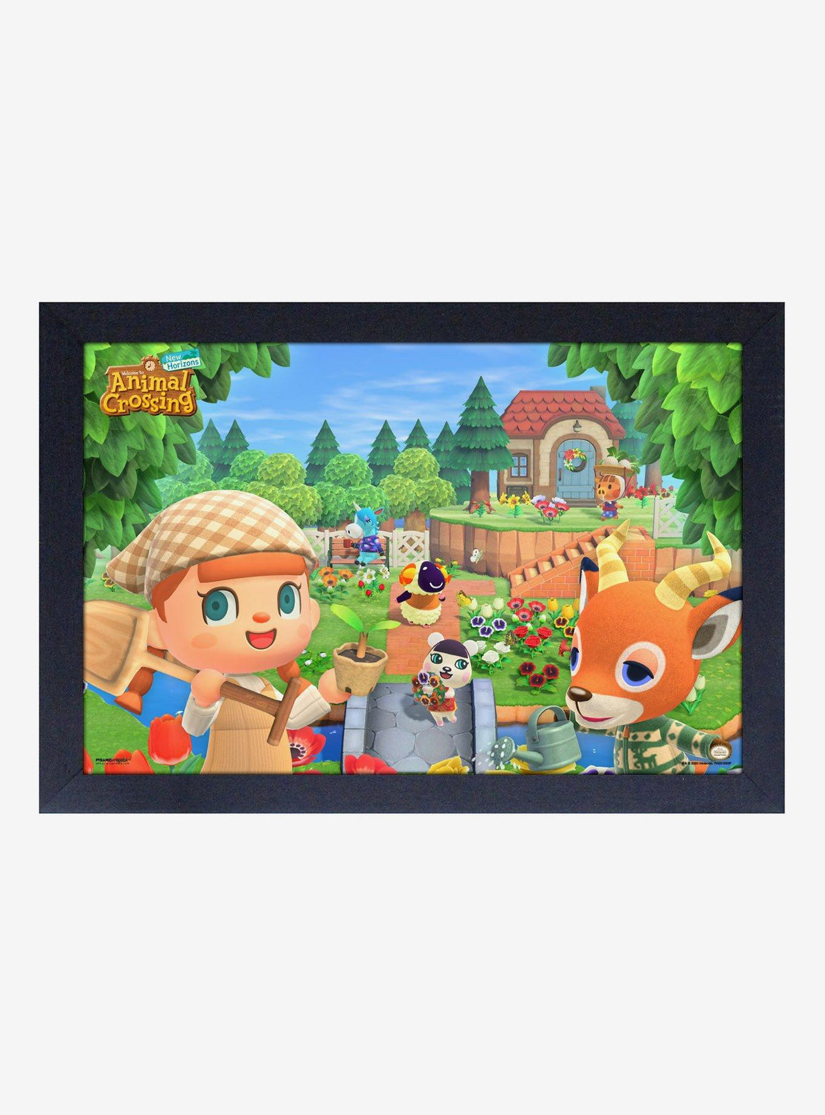 Cuadro enmarcado primaveral de Animal Crossing