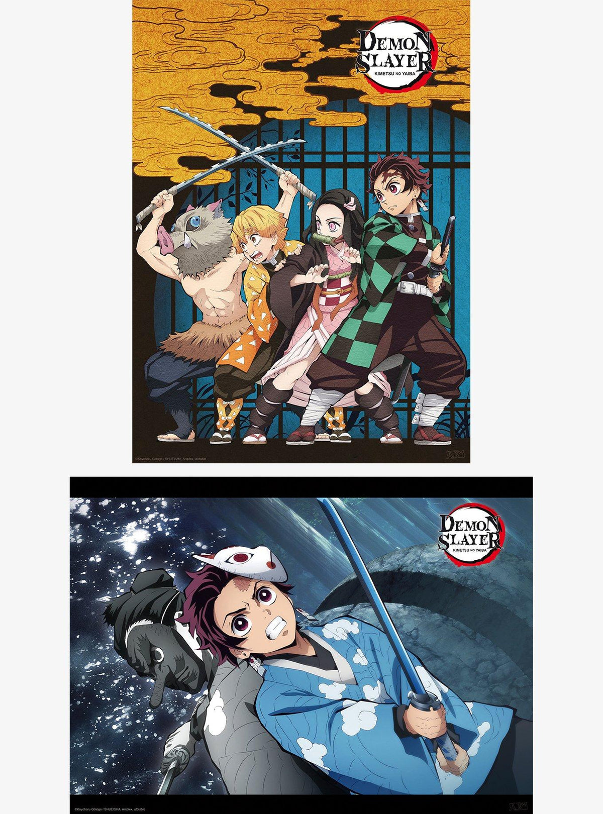 Set de 2 pósteres Demon Slayer