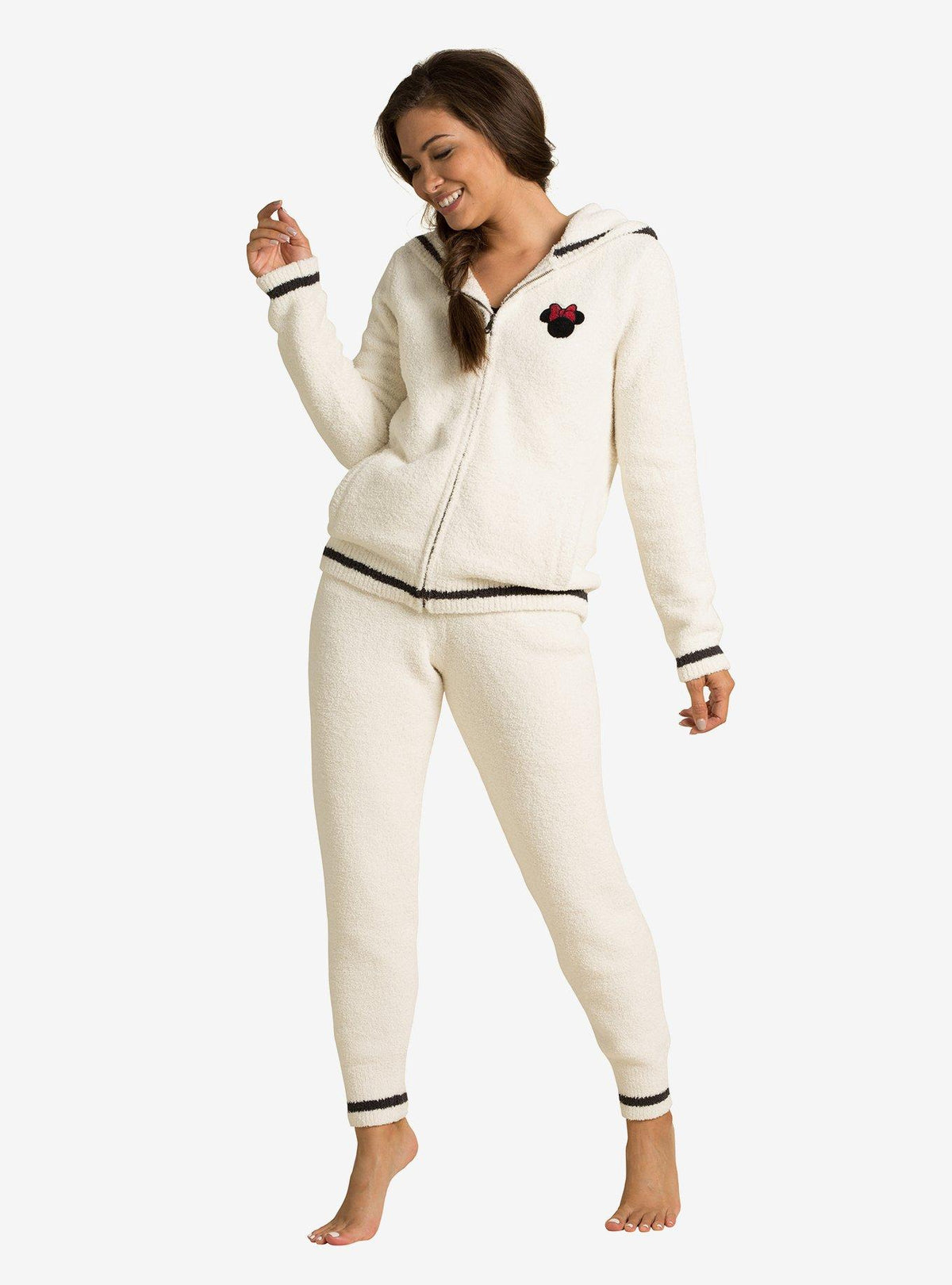 Pantalón jogger crema Barefoot Dreams de Minnie Mouse
