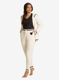 Pantalón jogger crema Barefoot Dreams de Minnie Mouse