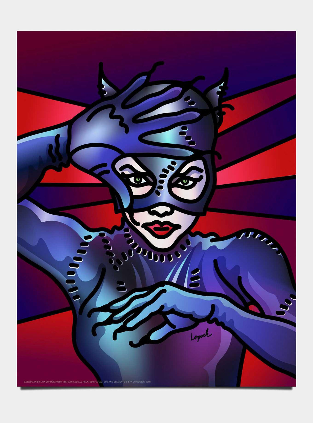 Lámina de Catwoman por Lisa Lopuck - DC Comics