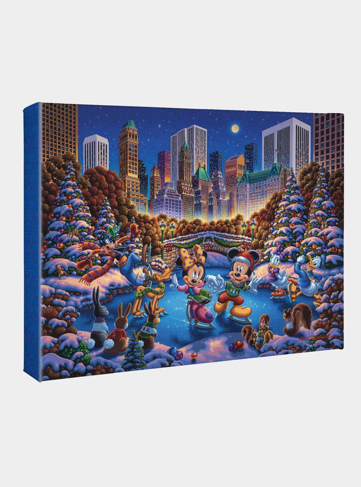 Disney Cuadro en lienzo de Mickey y Minnie en Central Park
