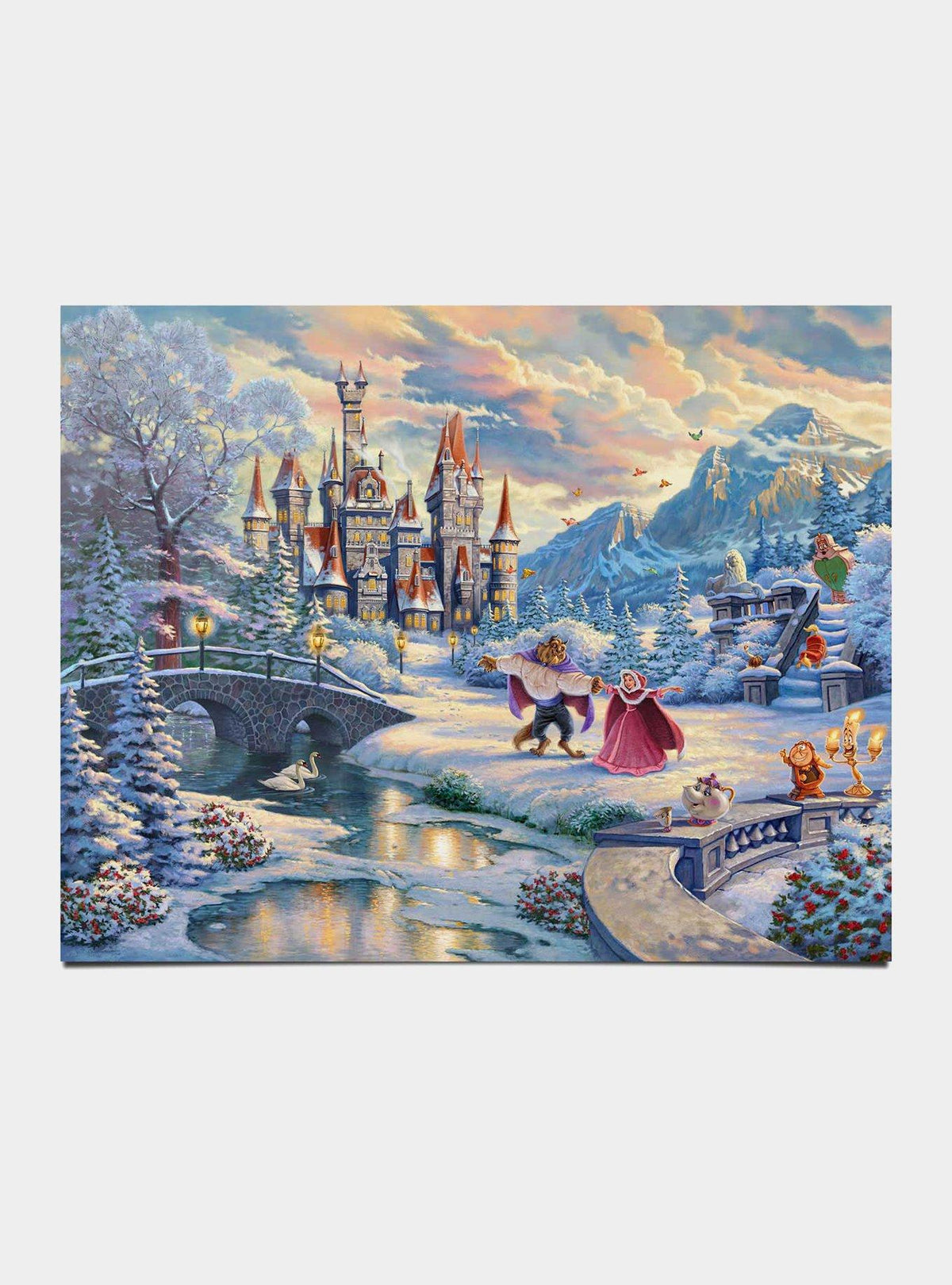 Lámina La Bella y la Bestia: Encanto invernal