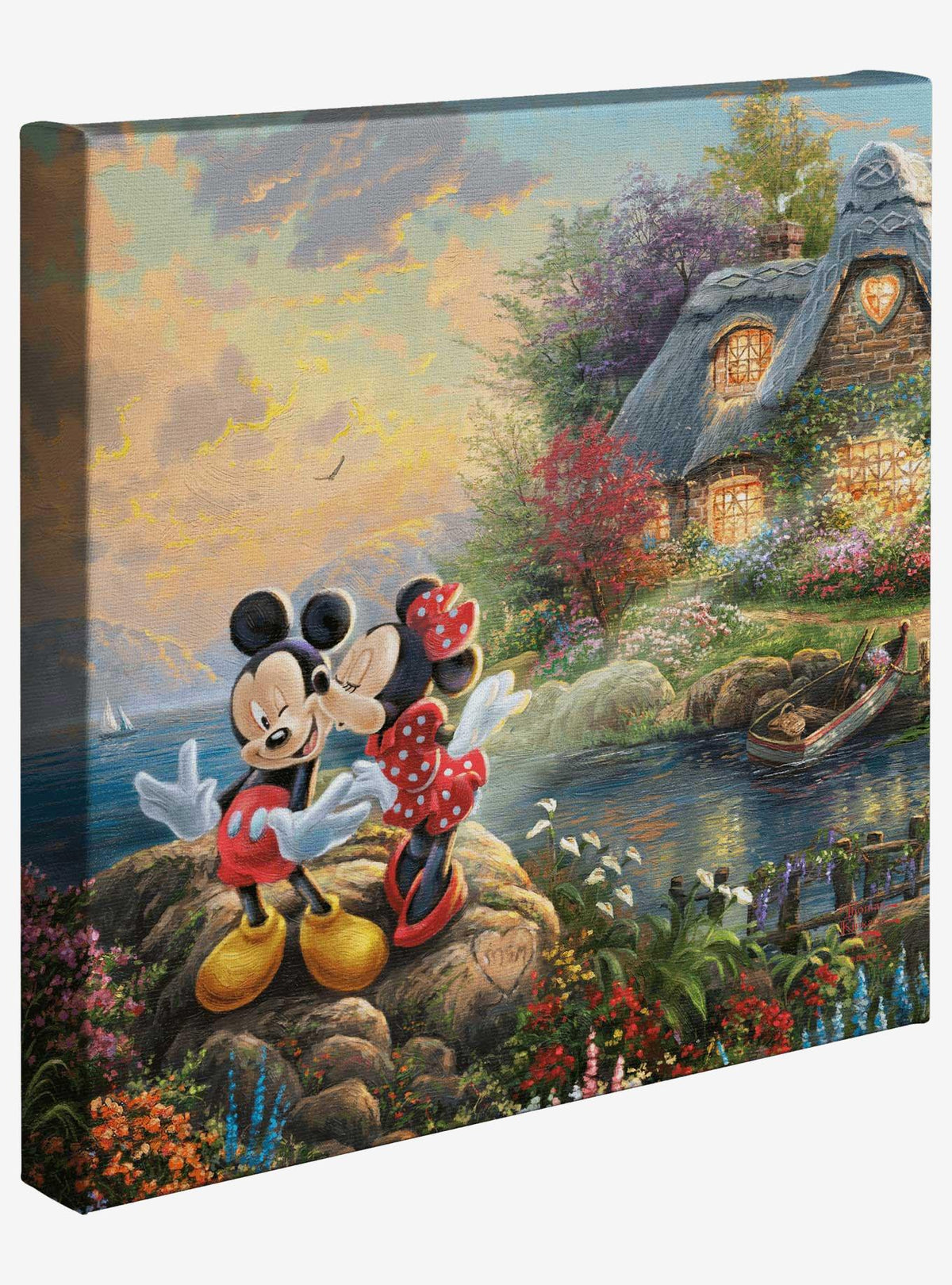 Cuadro en lienzo Disney Mickey y Minnie en Sweetheart Cove