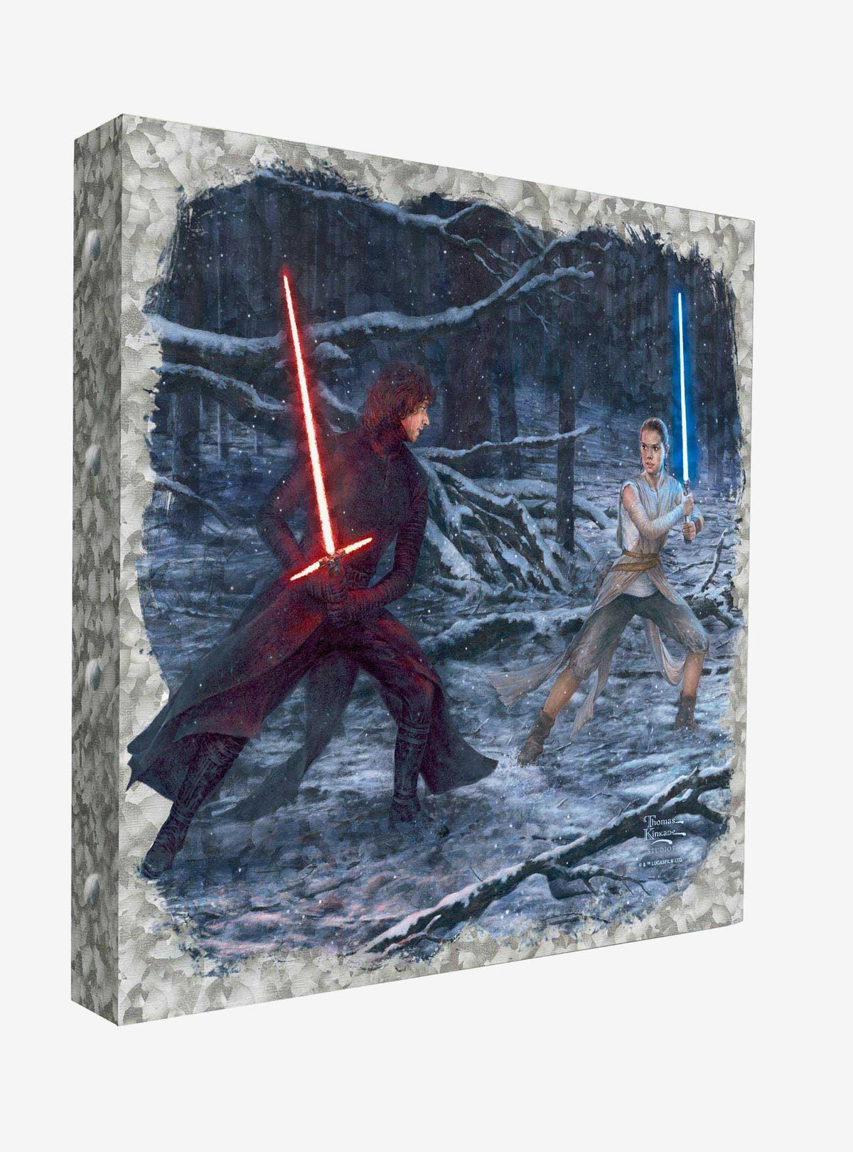 Star Wars: Duelo entre Rey y Kylo Ren - Arte metálico