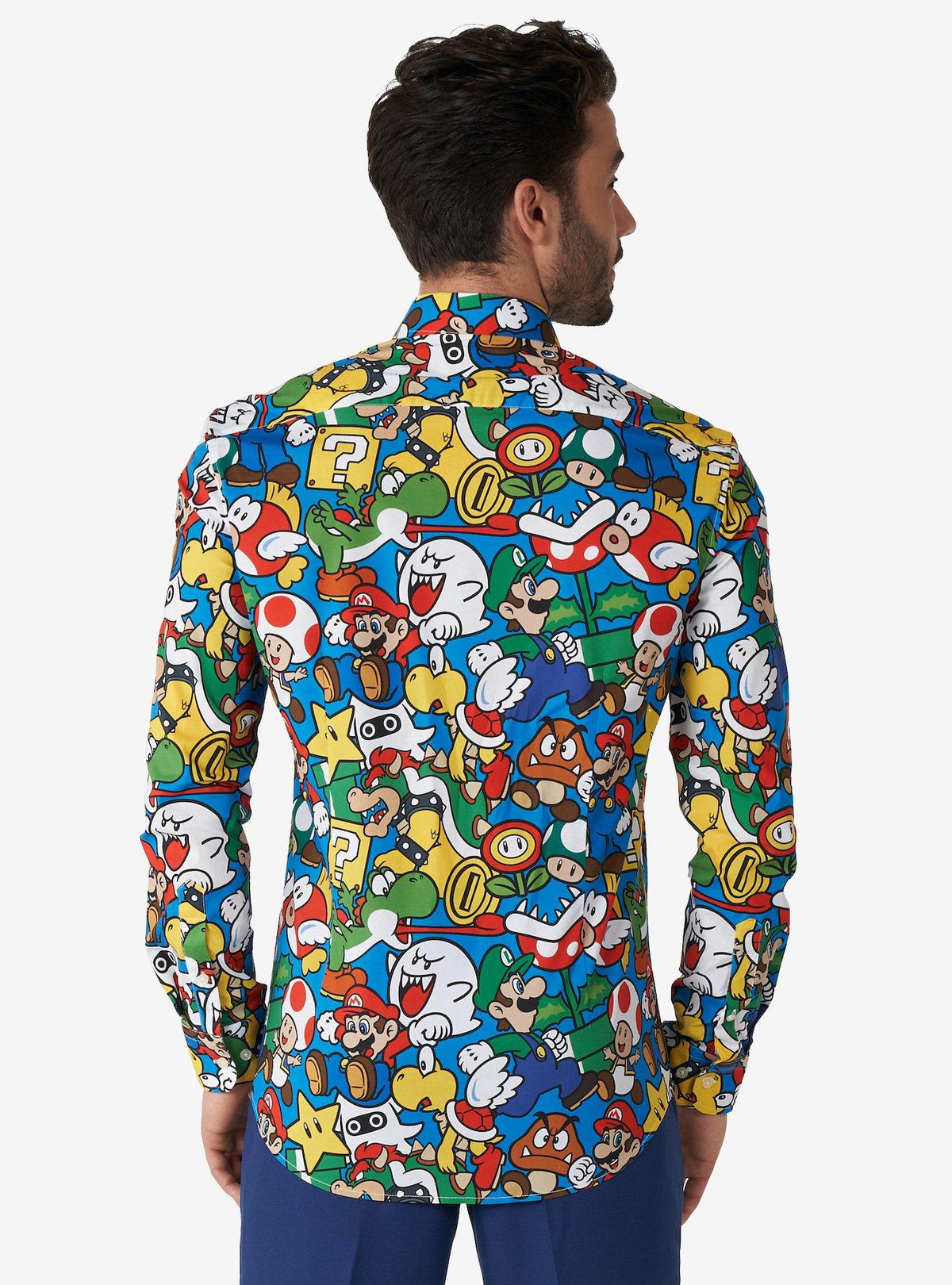 Camisa de hombre Super Mario de manga larga