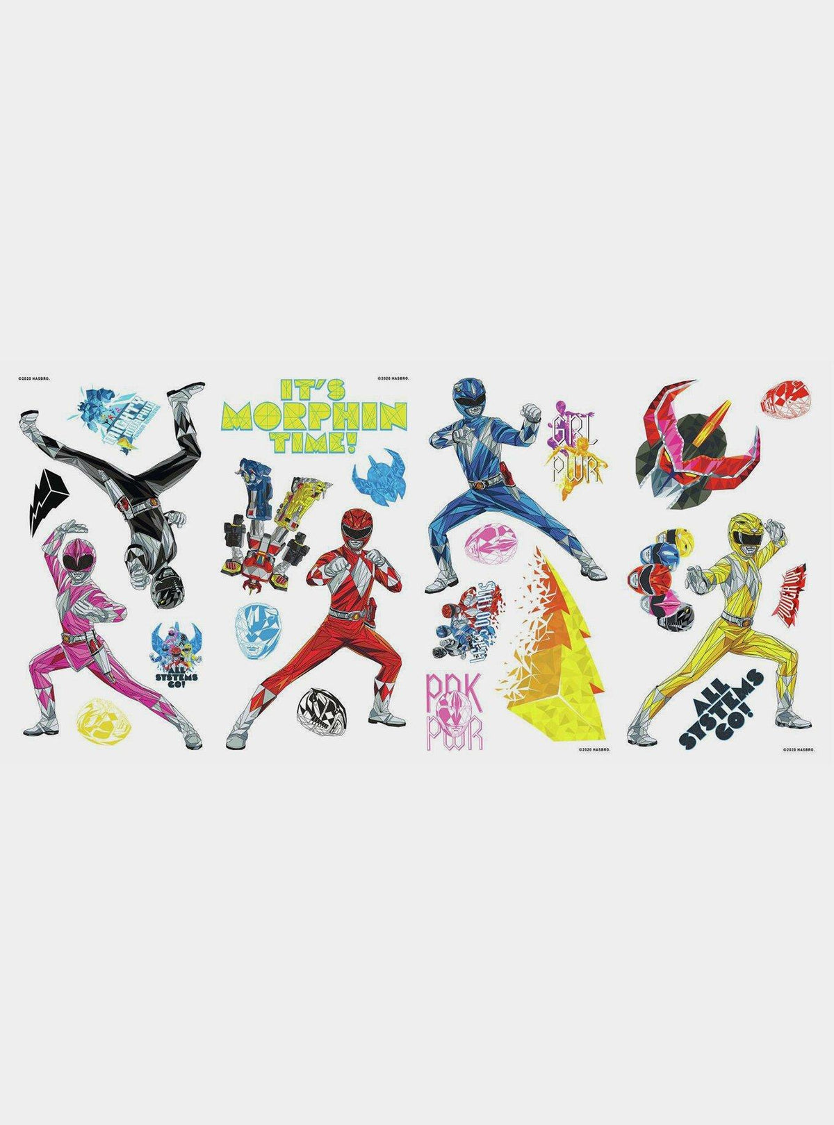 Power Rangers: adhesivos decorativos para pared
