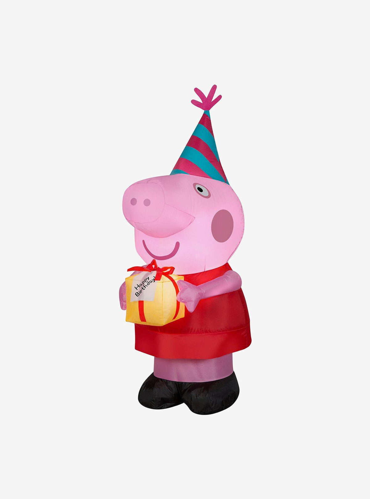 Decoración inflable de Peppa Pig con torta de cumpleaños