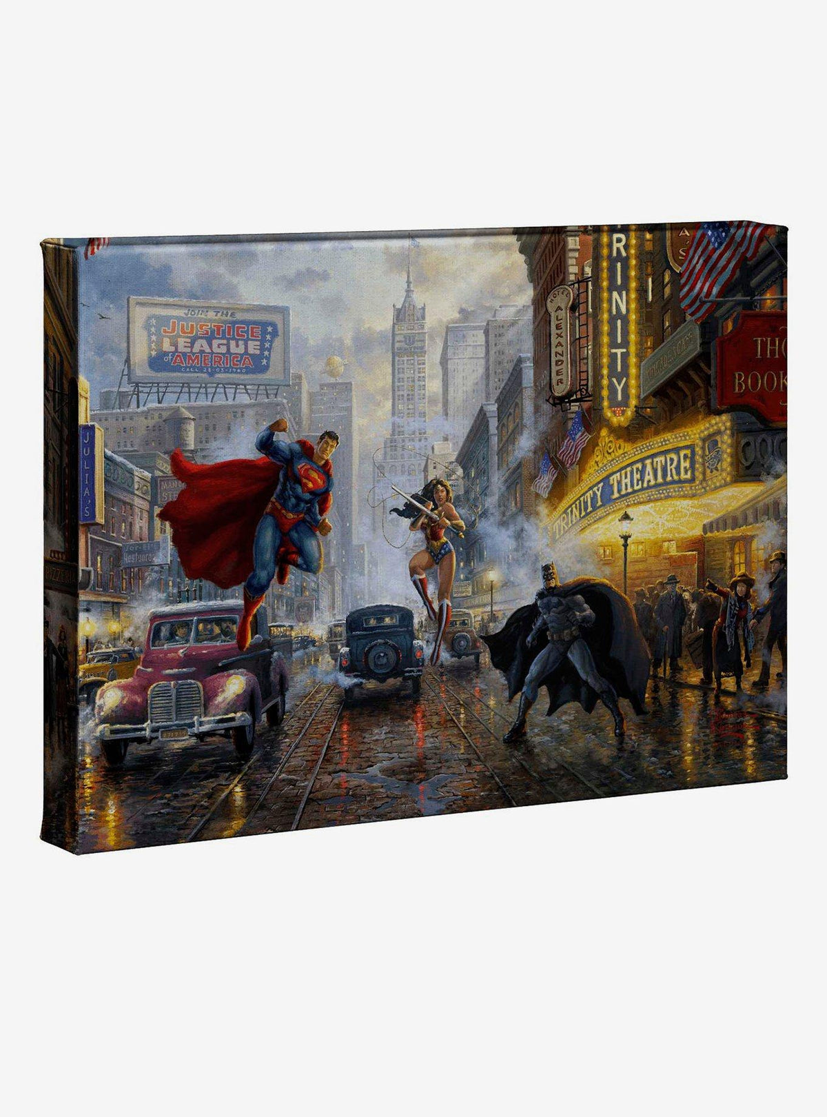 Cuadro en lienzo Batman, Superman y Wonder Woman