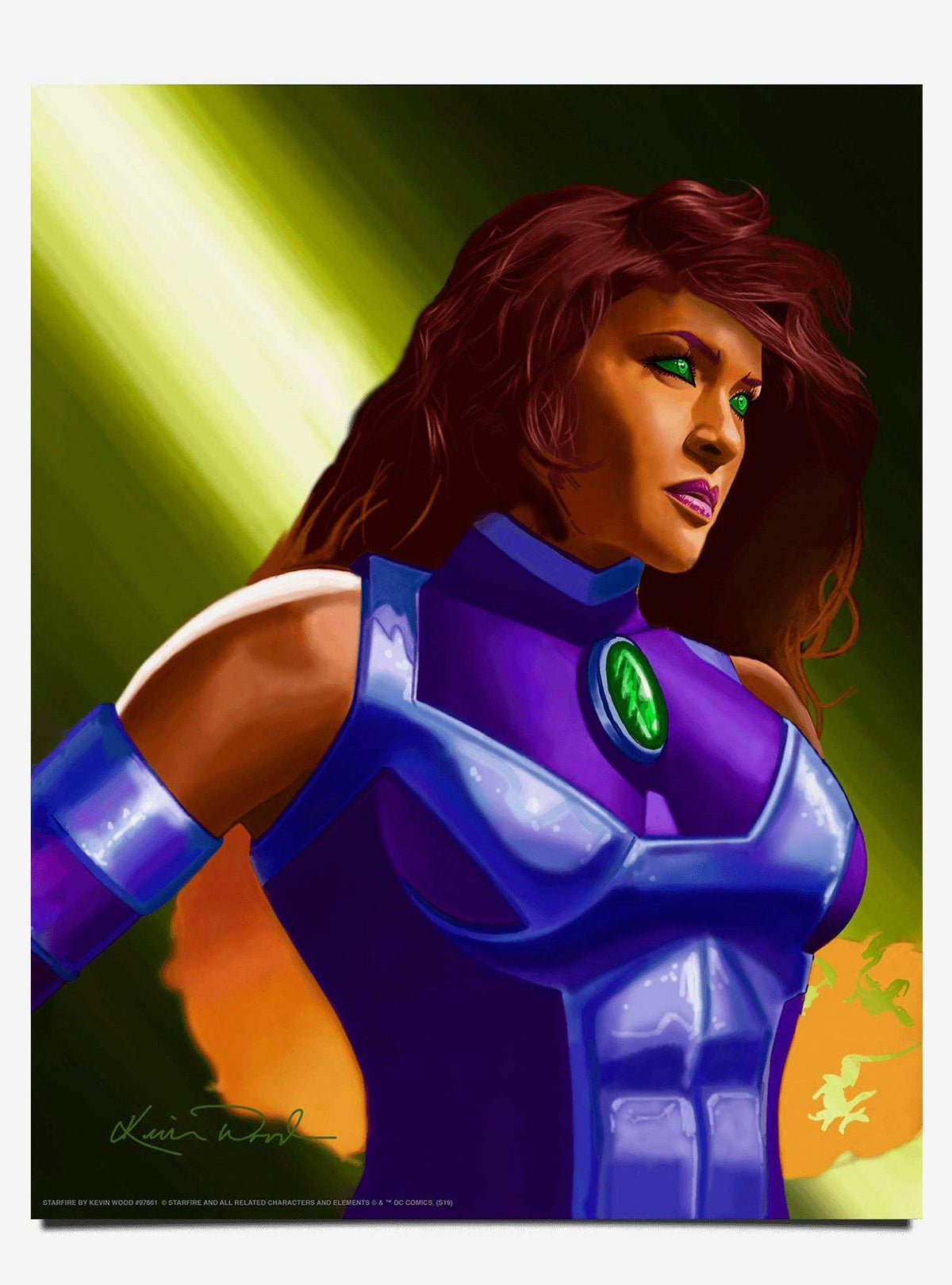 Lámina artística de Starfire de DC Comics