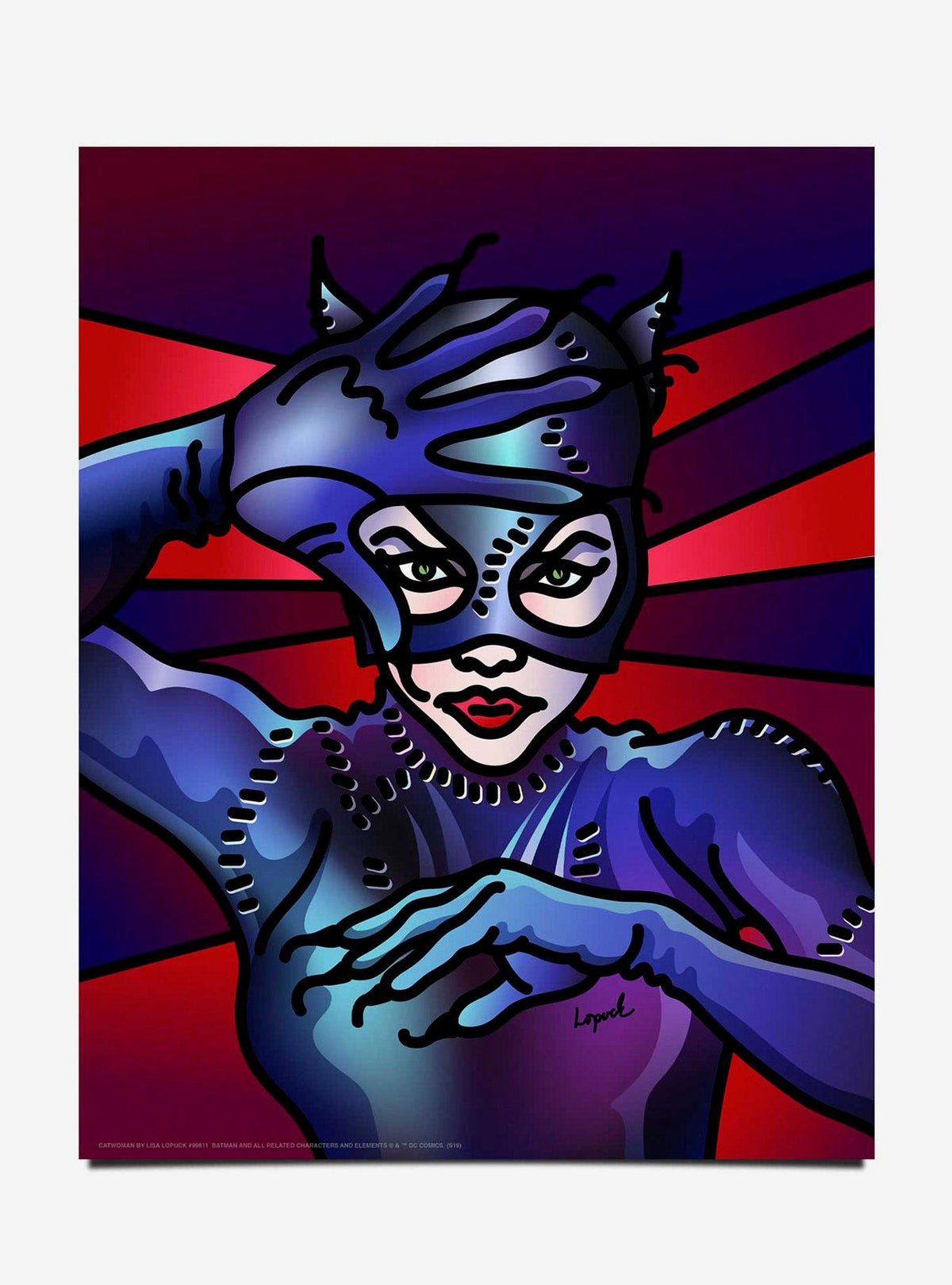 Lámina artística de Catwoman de DC Comics, 35,6 x 27,9 cm