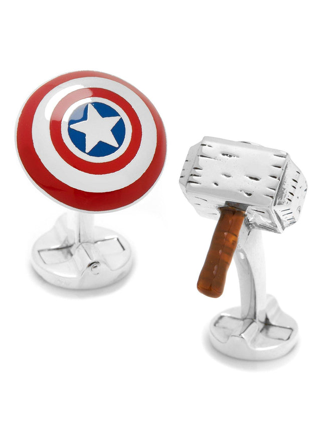 Gemelos 3D de Capitán América y Mjölnir