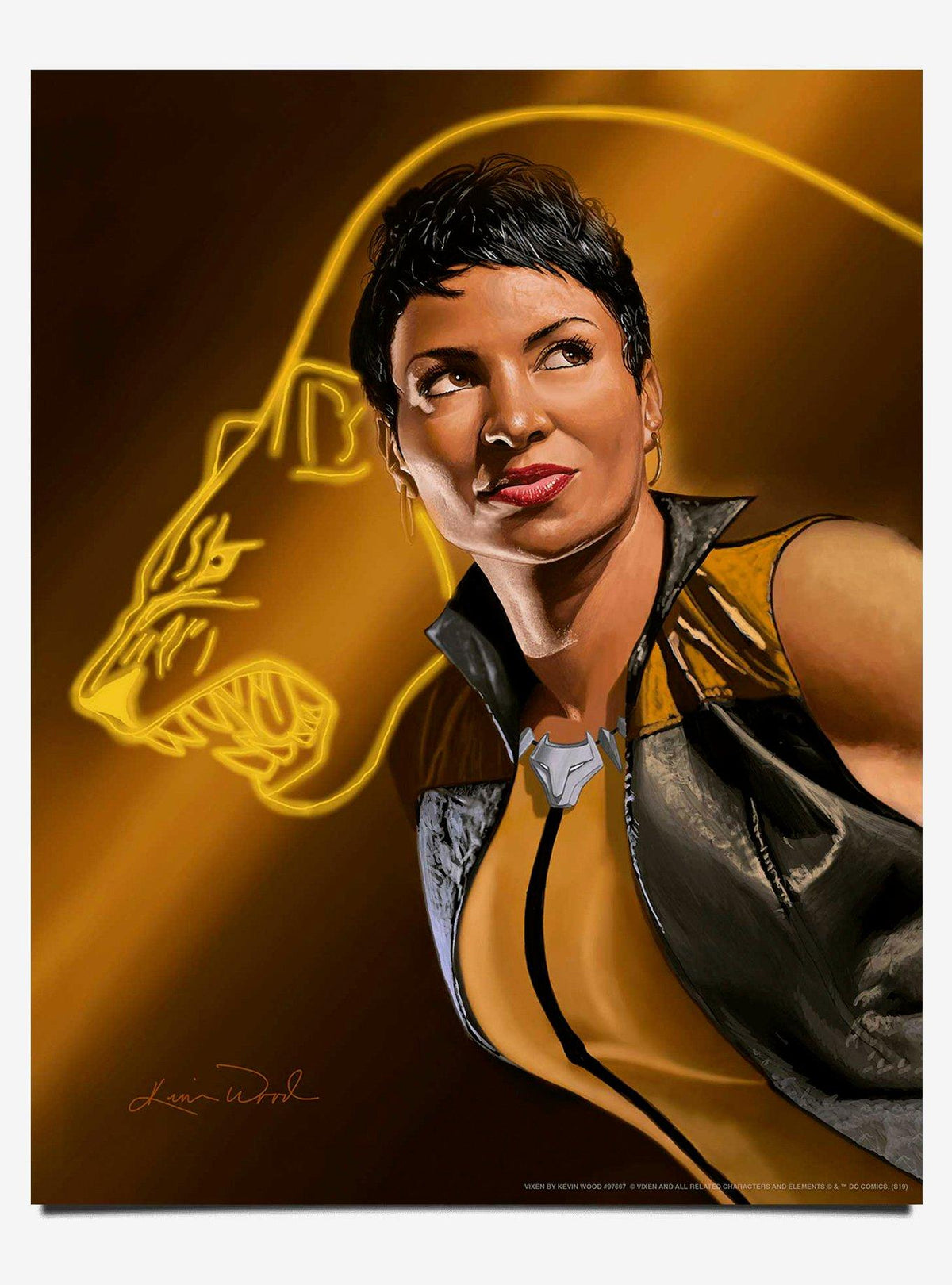 Lámina artística de Vixen de DC Comics