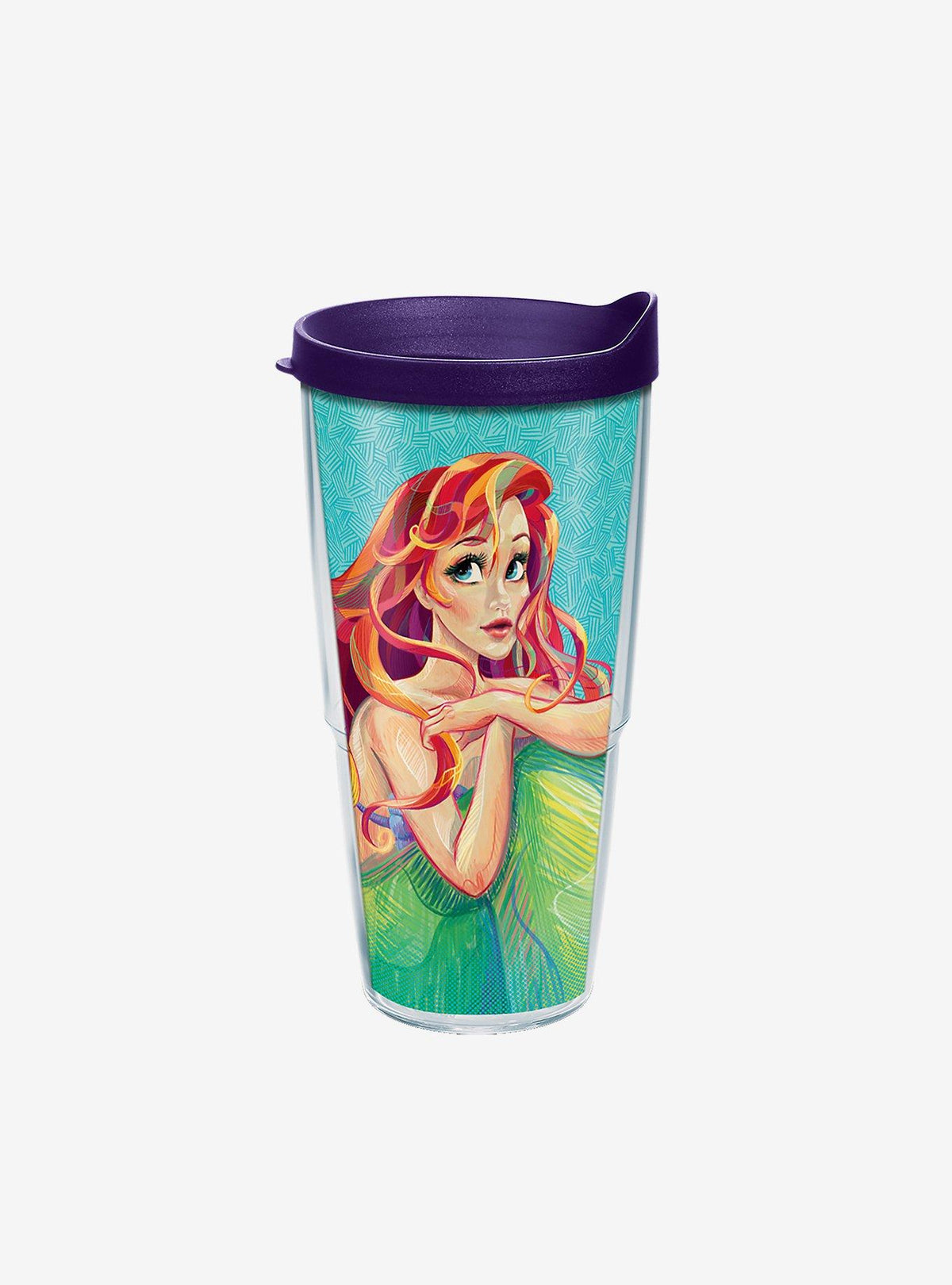 Vaso con tapa Ariel, La Sirenita, 24 oz