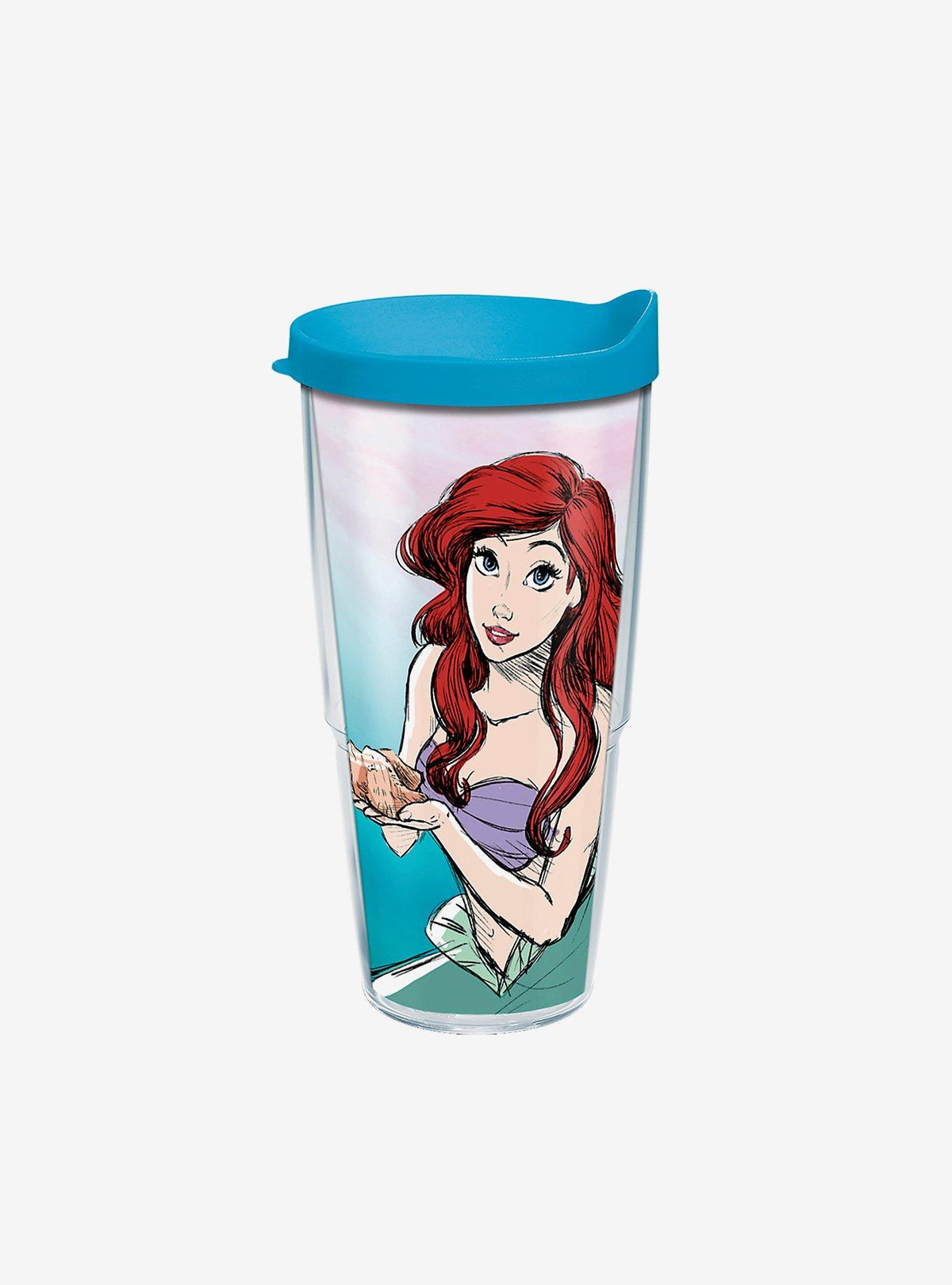 Vaso clásico con tapa Disney The Little Mermaid 24 oz