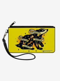 Billetera tipo clutch de Hufflepuff