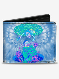 Billetera bifold Rick and Morty con pistola de portales