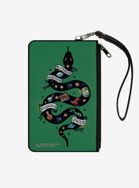 Billetera clutch Harry Potter Slytherin: rasgos de serpiente