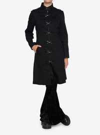Chaqueta negra estilo camisa de fuerza