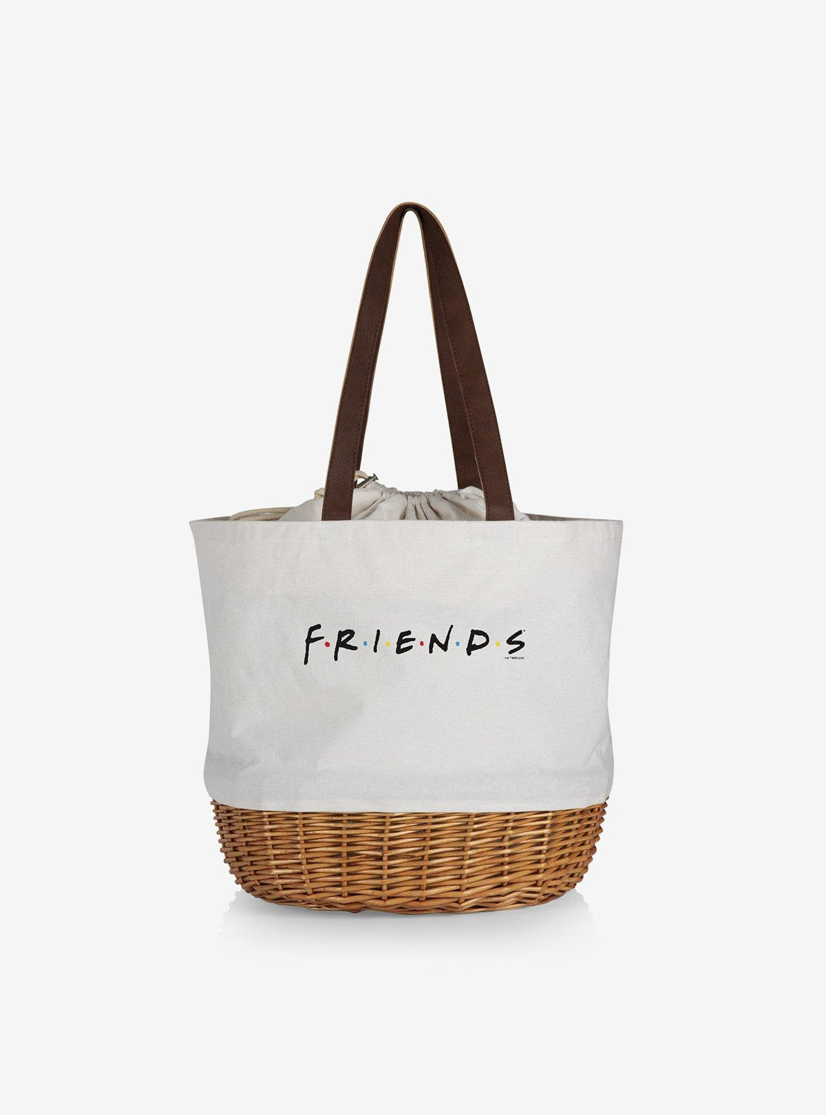 Bolso canasto de mimbre Friends